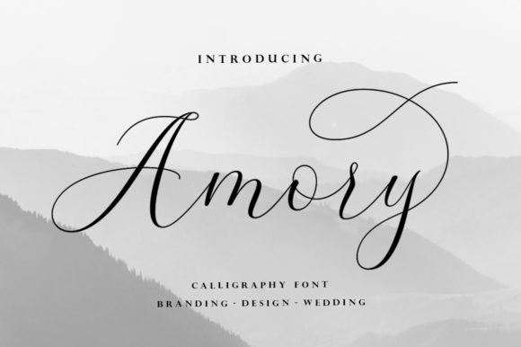 Amory: A Romantic Script Font for Editorial Design