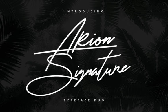 Arion Signature: A Handwritten Font for Digital Branding