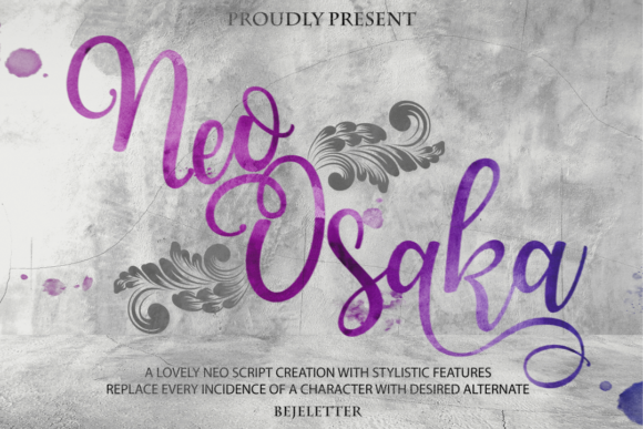 Neo Osaka: A Stylistic Script Font for Modern Campaigns