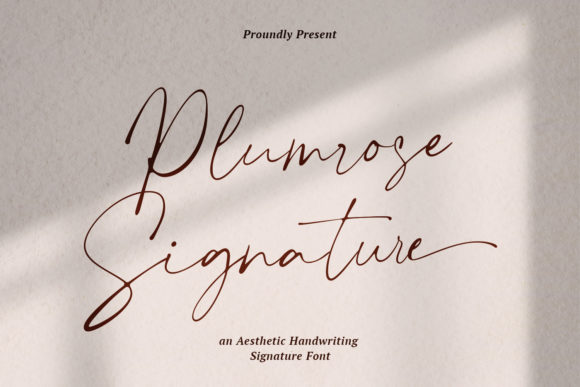 Plumrose Signature: A Handwritten Font for Modern Branding