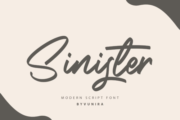 Sinister: A Modern Brushed Handwritten Font for Branding