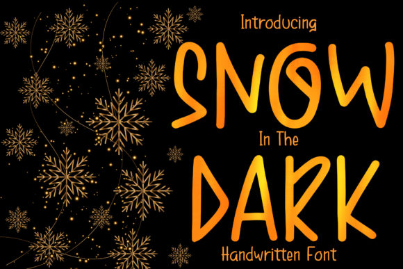 Snow in the Dark: A Handwritten Font for Winter-Themed Designs